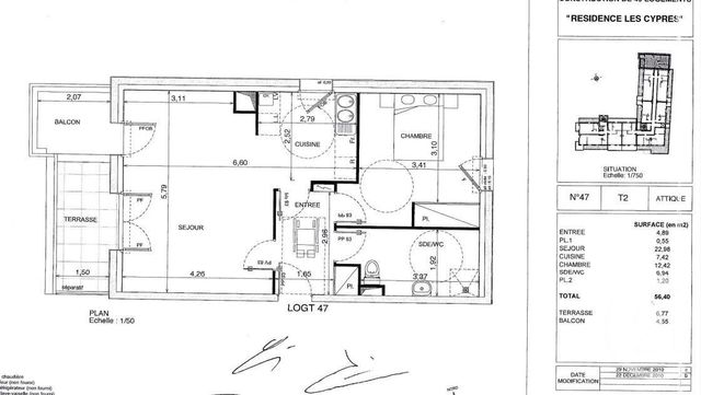 Appartement F2 à vendre - 2 pièces - 56.8 m2 - FLEURY SUR ORNE - 14 - BASSE-NORMANDIE - Century 21 Bertin Immobilier